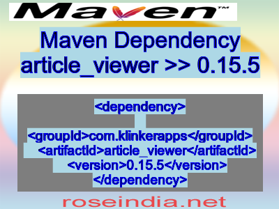 Maven dependency of article_viewer version 0.15.5