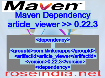 Maven dependency of article_viewer version 0.22.3