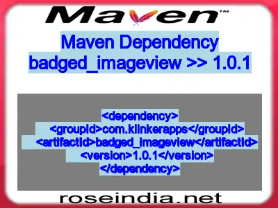 Maven dependency of badged_imageview version 1.0.1
