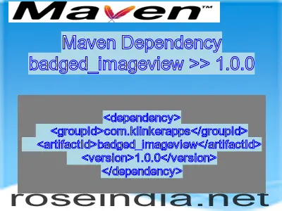 Maven dependency of badged_imageview version 1.0.0