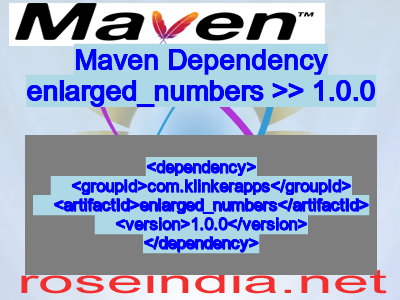 Maven dependency of enlarged_numbers version 1.0.0