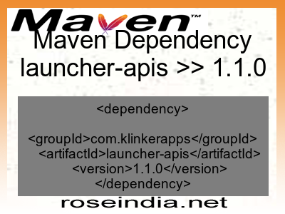 Maven dependency of launcher-apis version 1.1.0
