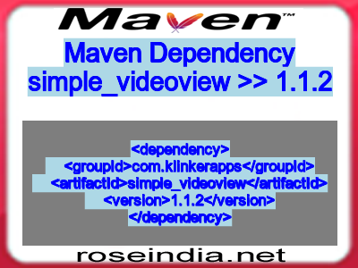 Maven dependency of simple_videoview version 1.1.2