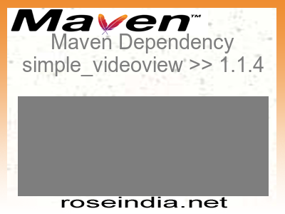 Maven dependency of simple_videoview version 1.1.4
