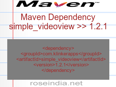 Maven dependency of simple_videoview version 1.2.1