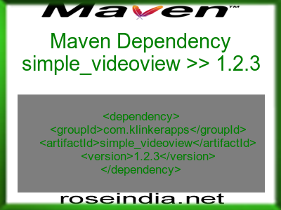 Maven dependency of simple_videoview version 1.2.3