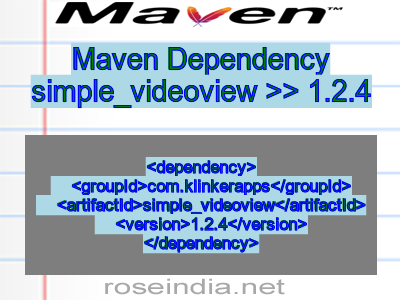 Maven dependency of simple_videoview version 1.2.4
