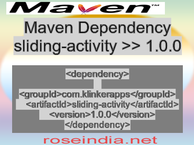 Maven dependency of sliding-activity version 1.0.0