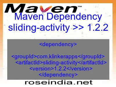 Maven dependency of sliding-activity version 1.2.2