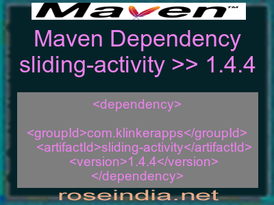 Maven dependency of sliding-activity version 1.4.4