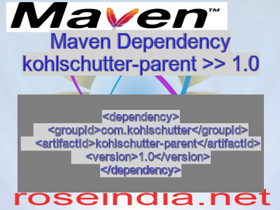 Maven dependency of kohlschutter-parent version 1.0