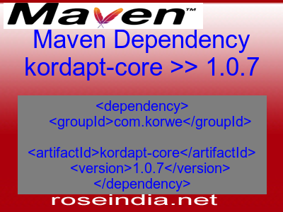 Maven dependency of kordapt-core version 1.0.7