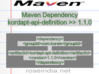 Maven dependency of kordapt-api-definition version 1.1.0