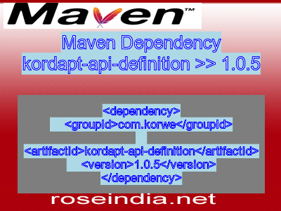 Maven dependency of kordapt-api-definition version 1.0.5