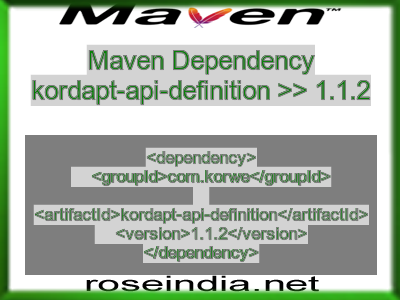 Maven dependency of kordapt-api-definition version 1.1.2
