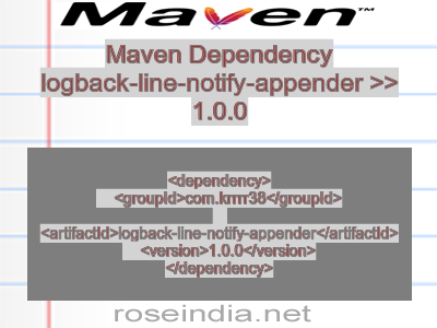 Maven dependency of logback-line-notify-appender version 1.0.0