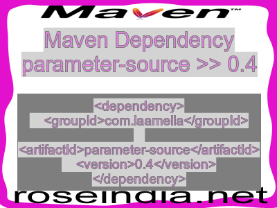 Maven dependency of parameter-source version 0.4