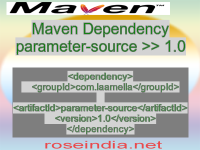 Maven dependency of parameter-source version 1.0