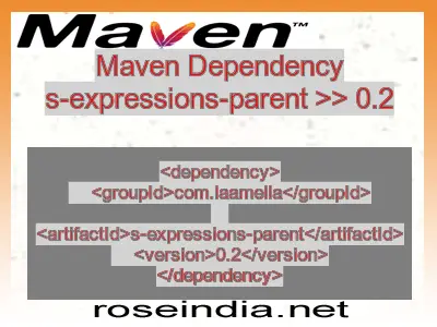 Maven dependency of s-expressions-parent version 0.2