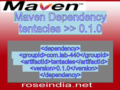 Maven dependency of tentacles version 0.1.0