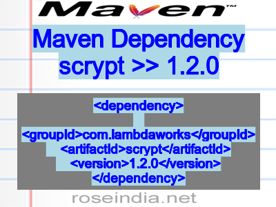 Maven dependency of scrypt version 1.2.0