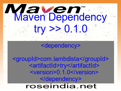 Maven dependency of try version 0.1.0