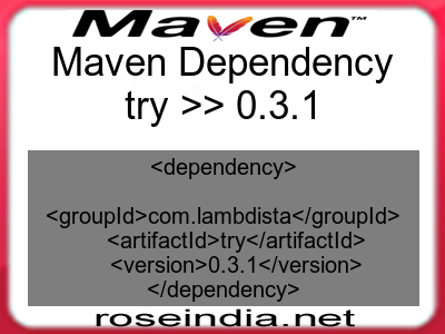 Maven dependency of try version 0.3.1