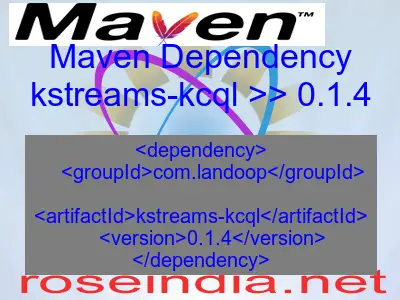 Maven dependency of kstreams-kcql version 0.1.4