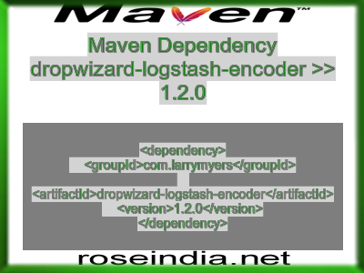 Maven dependency of dropwizard-logstash-encoder version 1.2.0