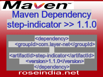 Maven dependency of step-indicator version 1.1.0