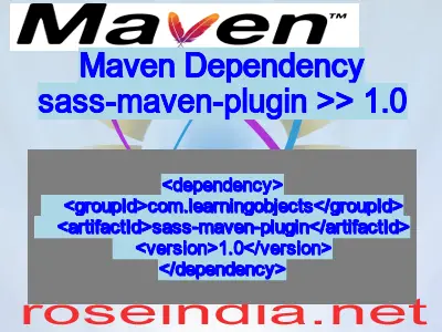 Maven dependency of sass-maven-plugin version 1.0
