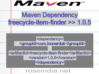 Maven dependency of freecycle-item-finder version 1.0.5