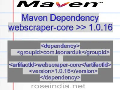 Maven dependency of webscraper-core version 1.0.16