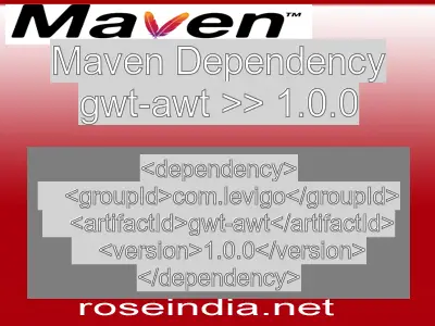 Maven dependency of gwt-awt version 1.0.0