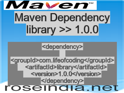 Maven dependency of library version 1.0.0