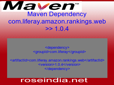 Maven dependency of com.liferay.amazon.rankings.web version 1.0.4