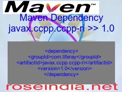 Maven dependency of javax.ccpp.ccpp-ri version 1.0