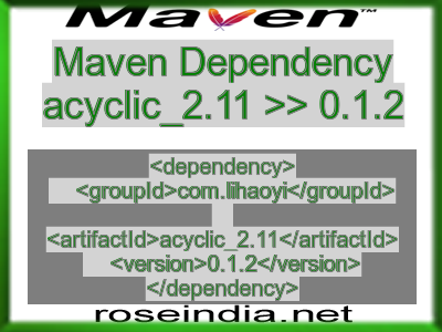Maven dependency of acyclic_2.11 version 0.1.2