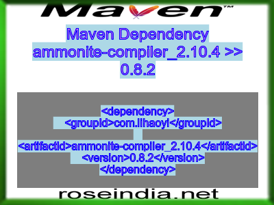 Maven dependency of ammonite-compiler_2.10.4 version 0.8.2