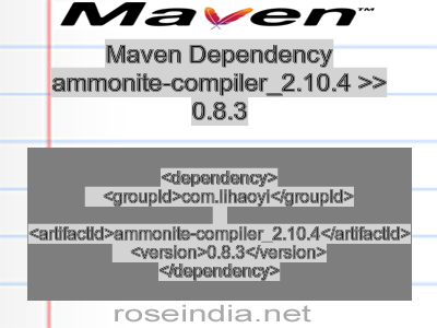 Maven dependency of ammonite-compiler_2.10.4 version 0.8.3