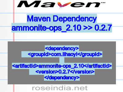 Maven dependency of ammonite-ops_2.10 version 0.2.7