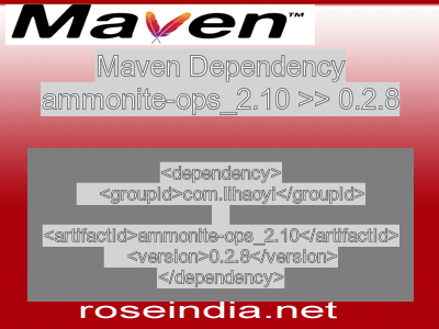 Maven dependency of ammonite-ops_2.10 version 0.2.8