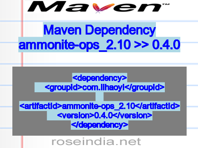 Maven dependency of ammonite-ops_2.10 version 0.4.0