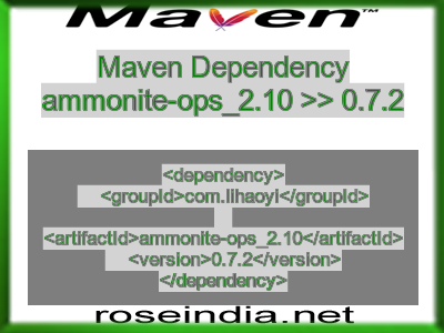Maven dependency of ammonite-ops_2.10 version 0.7.2