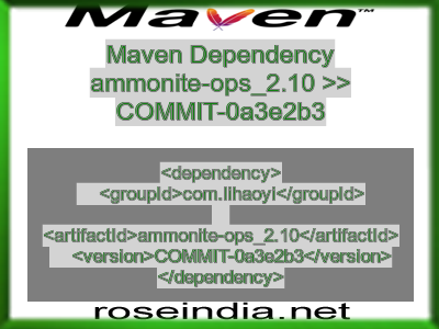 Maven dependency of ammonite-ops_2.10 version COMMIT-0a3e2b3