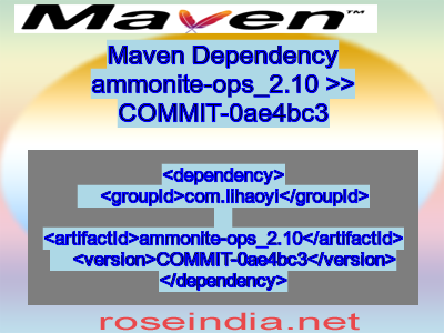 Maven dependency of ammonite-ops_2.10 version COMMIT-0ae4bc3