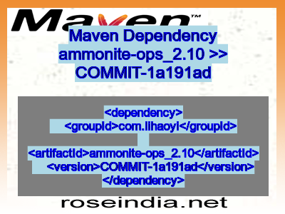 Maven dependency of ammonite-ops_2.10 version COMMIT-1a191ad