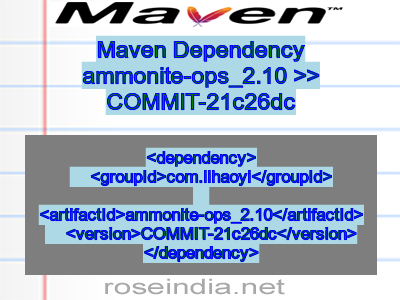 Maven dependency of ammonite-ops_2.10 version COMMIT-21c26dc