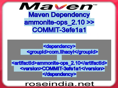 Maven dependency of ammonite-ops_2.10 version COMMIT-3efe1a1
