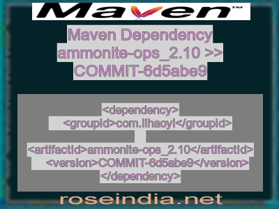 Maven dependency of ammonite-ops_2.10 version COMMIT-6d5abe9
